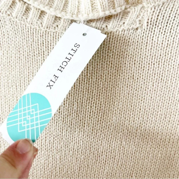 Sophie‎ Rue StitchFix Vincenzo Sweater Cutout Detail Women Size Medium New Cream - Picture 5 of 8